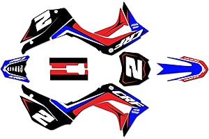Kalair GFX Graphics Kit for Honda CRF110F (2019-2023) Lightning Series Blue 21 Mil - Dirt bike Custom Racing Graphics Decals 