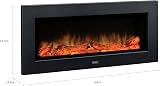 Dimplex SP16E Optiflame Electric Linear Wall Fire Black 2kW Heater Log Effect view 5