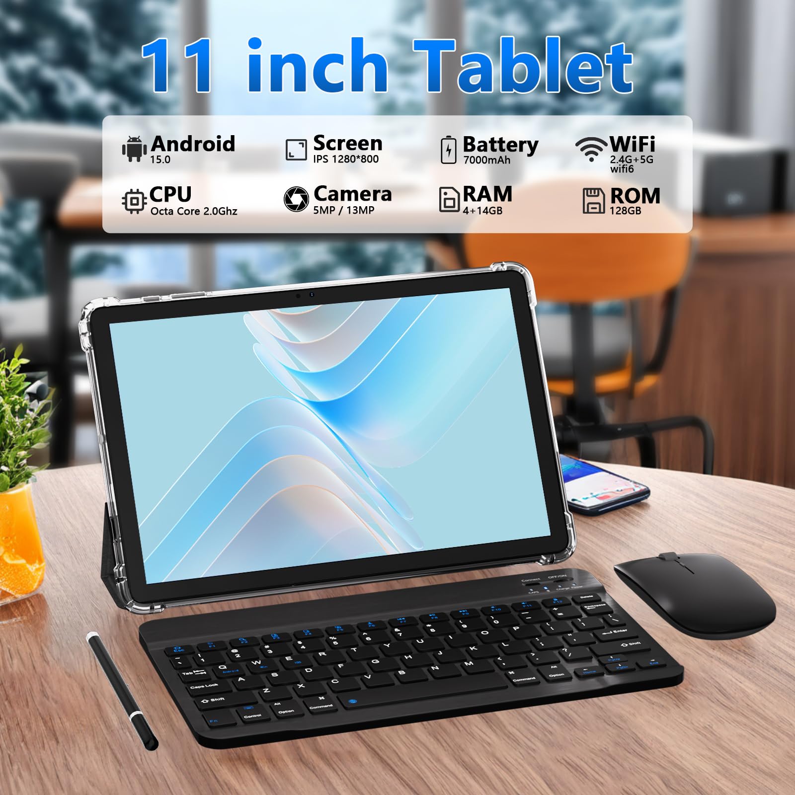 Mua 11 inch 2 in 1 Tablet, 18GB + 128GB, Android 15 Tablet, 1TB ...