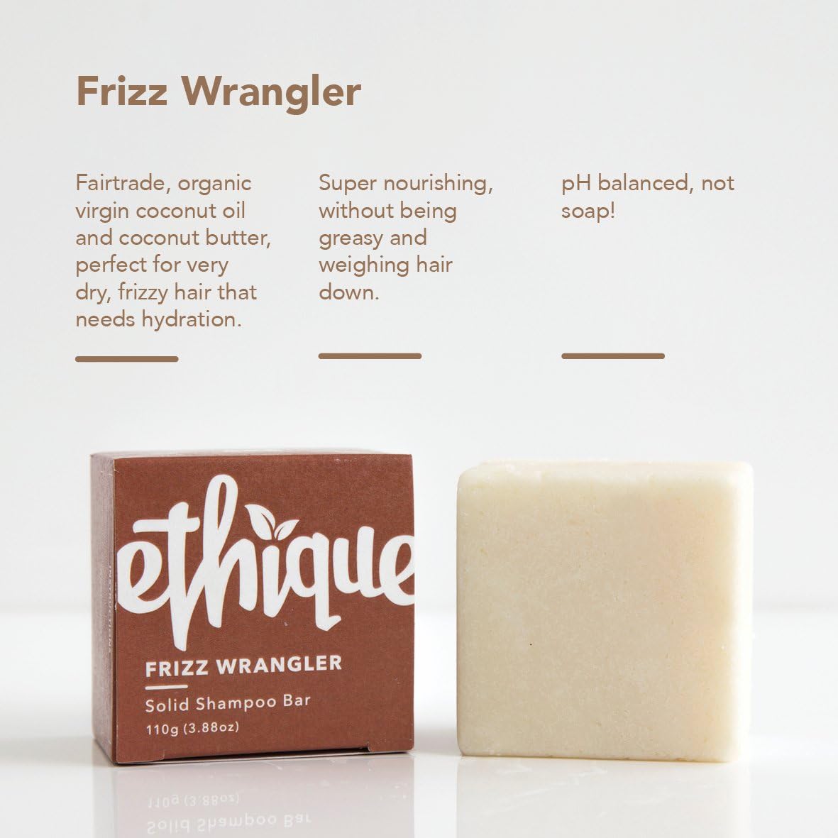 Ethique Frizz Wrangler Smoothing Solid Shampoo Bar for Dry & Damaged Hair (80 Washes) Vegan, Eco-Friendly, Plastic-Free, Cruelty-Free - Image 5