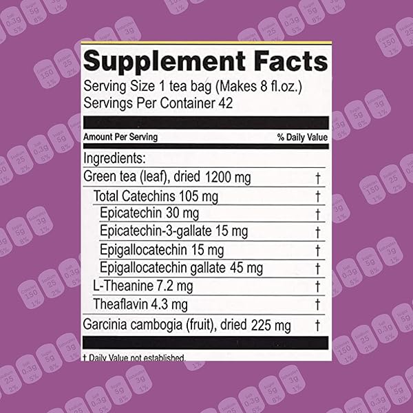 HYLEYS TEA GARCINIA CAMBOGIA GREEN TEA WITH ASSORTED FLAVORS – 42 TEA BAGS