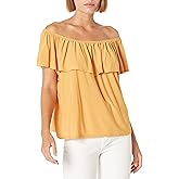 Star Vixen Women's Ruffled Peasant Top