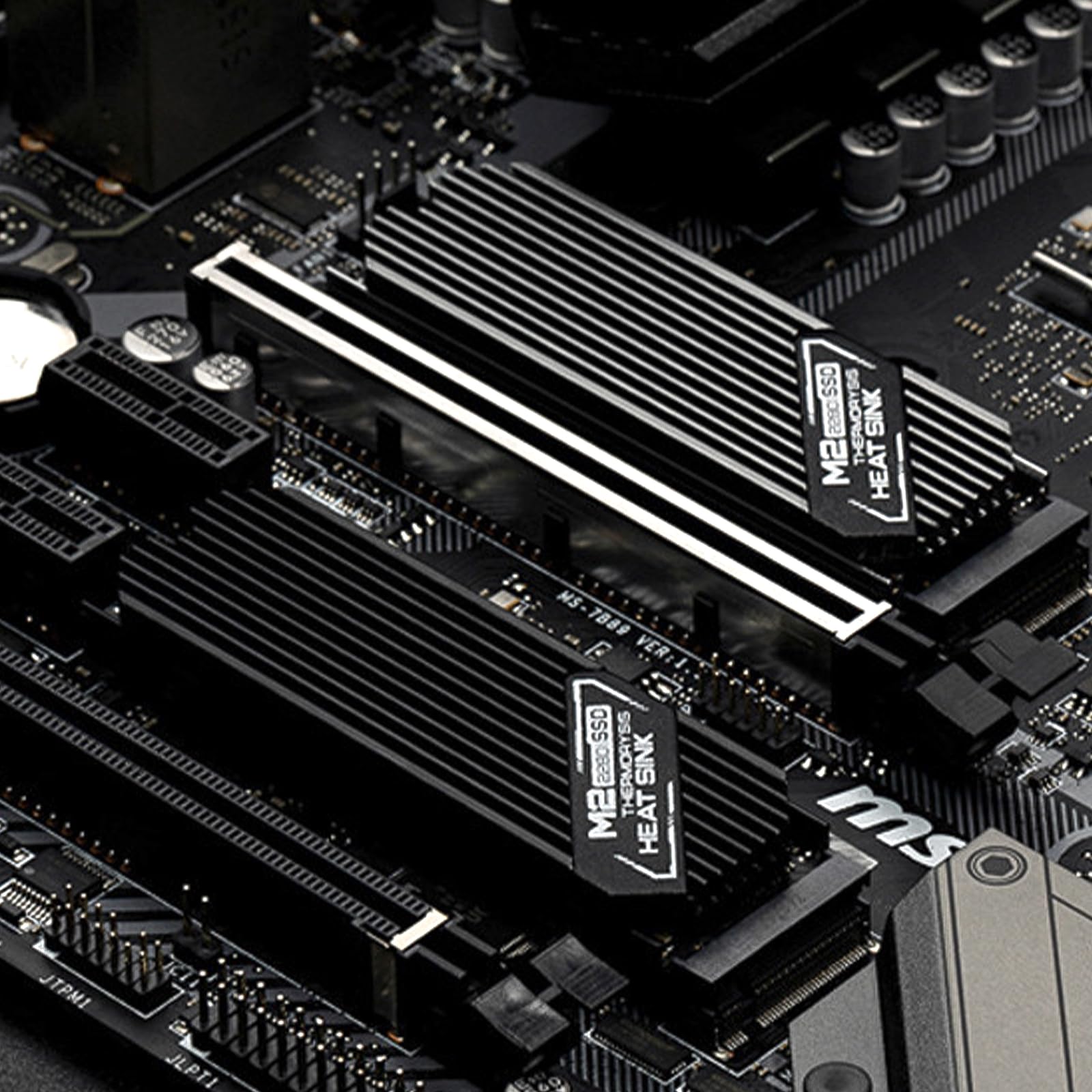 ASTARON M.2 SSD Kühlkörper 2280, dünner Kühler mit Nano-Wärmeleitpads (0,5–1 mm), NVME M2 Wärmeleitpad, doppelseitiger Kühlkörper für PC/PS5/Gaming-Laptops (Schwarz) 6