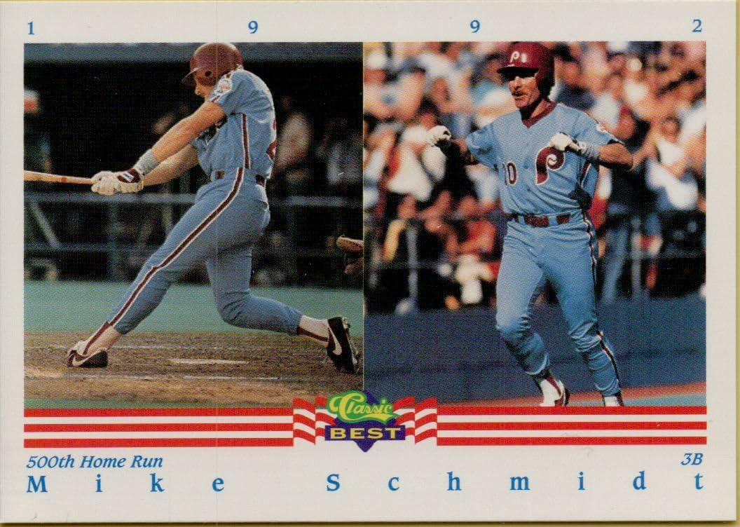 MIKE SCHMIDT BASEBALL CARD "500TH HOMERUN" 1992 CLASSIC BEST BASEBALL