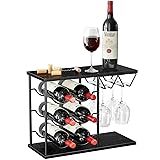 Nuovoware Wine Racks Countertop, Wine Bottle Holder