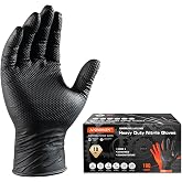 ANBOSON 10 Mil Heavy Duty Diamond Texture Nitrile Gloves, X-Large, 100 Ct | Durable+, Oil Proof, Chemical Resistant, Industrial Work, Automotive Repair, Mechanics, Rubber Gloves Alternative