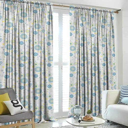 Amazon.com: hengshu Yellow and Blue Blackout Curtain, Spring Nature