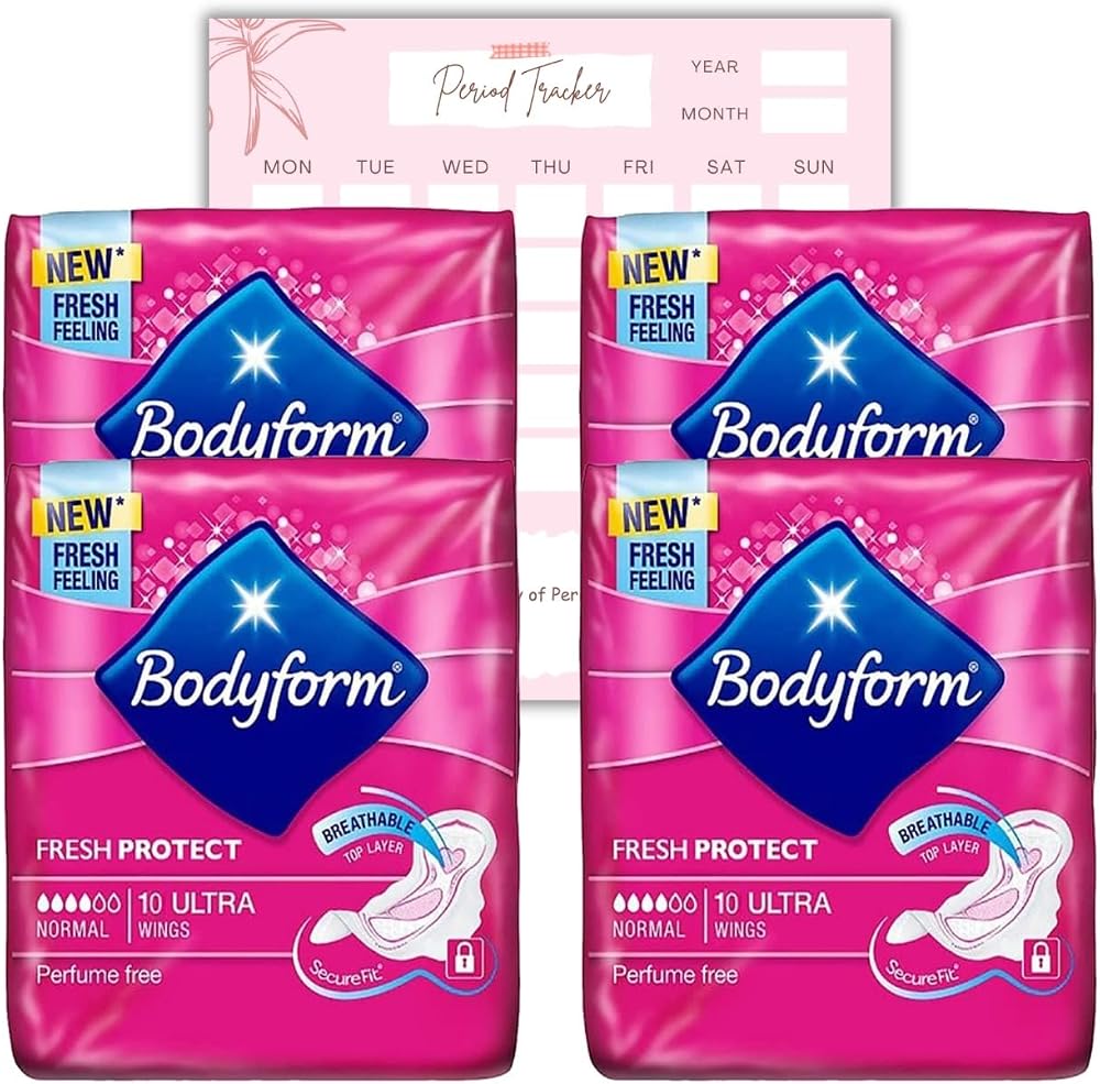 Caliko Bodyform 10 Ultra Sanitary Towels with Wings Pack 4 Perfume Free