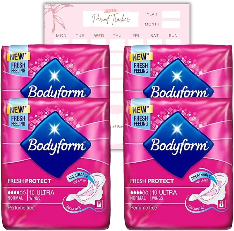 Caliko Bodyform 10 Ultra Sanitary Towels with Wings Pack 4 Perfume Free
