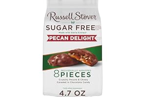 RUSSELL STOVER Sugar Free Pecan Delight Chocolate Candy, 4.7 oz. bag