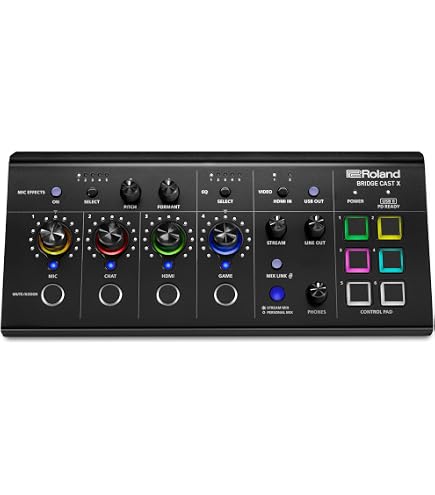 Amazon.com: Roland BRIDGE CAST X Dual Bus Gaming Mixer & Video