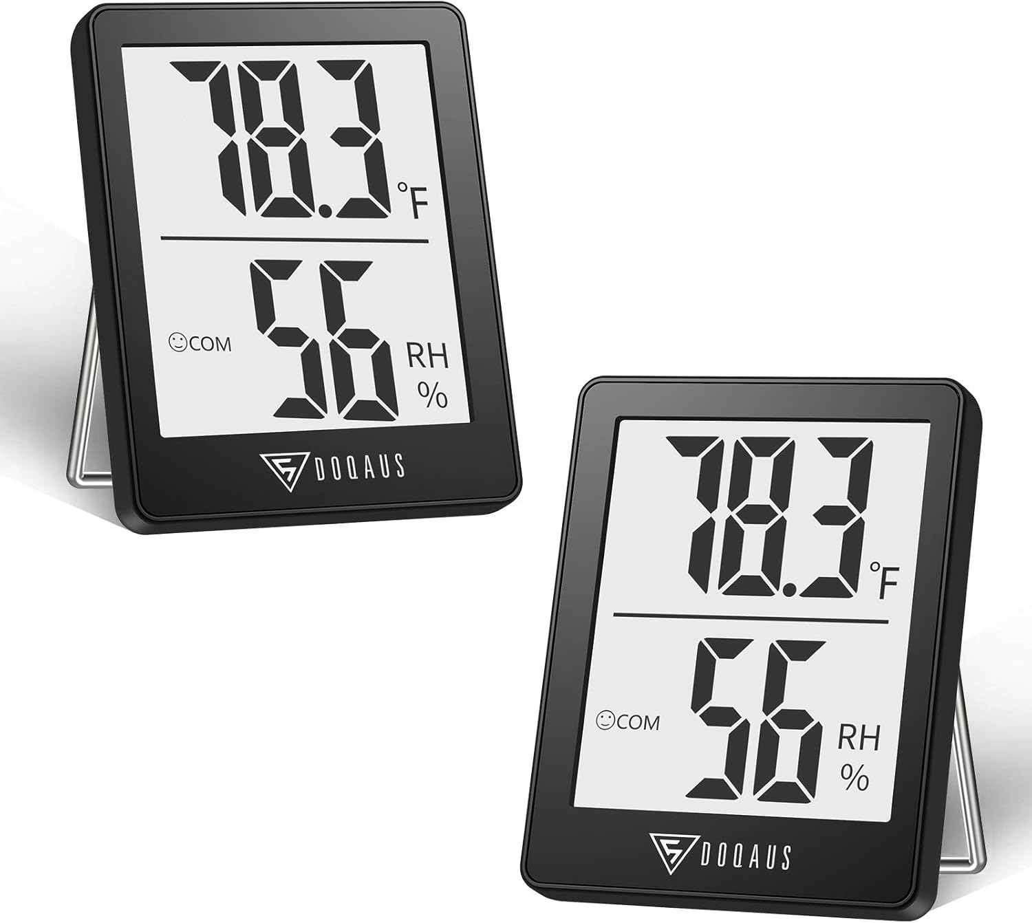 DOQAUS Indoor Thermometer [2 Pack], Mini Digital Hygrometer Room