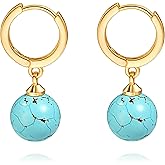 SOFYBJA Small 18K Gold Plated Huggie Hoop Earrings Drop Dangle Post Earrings Hanging Lightweight Handmade Jewelry for women
