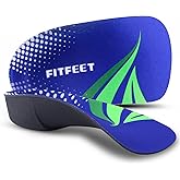 FitFeet 3/4 Arch Support Insoles for Men and Women, Plantar Fasciitis Insoles, Orthotic Inserts for Flat Feet Over-Pronation, Rigid High Arch Support Shoe Insoles for Heel Spurs Foot Pain Relief, M
