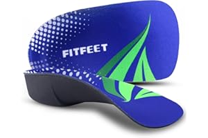 FitFeet Arch Support Inserts Women Men, 3/4 Orthotics Shoe Insoles for Plantar Fasciitis, Flat Feet, Over-Pronation, Relief Heel Spur Pain, high Arch, Heel Cushion Increase Insoles, L