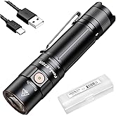 Fenix E35R EDC Flashlight, 3100 Lumens USB-C Rechargeable High Lumen Performance Flashlight with LumenTac Organizer (Black)