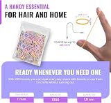 TYGA STORE Pack of 1000 Mini Rubber Bands Soft Elastic Hair Ties view 3