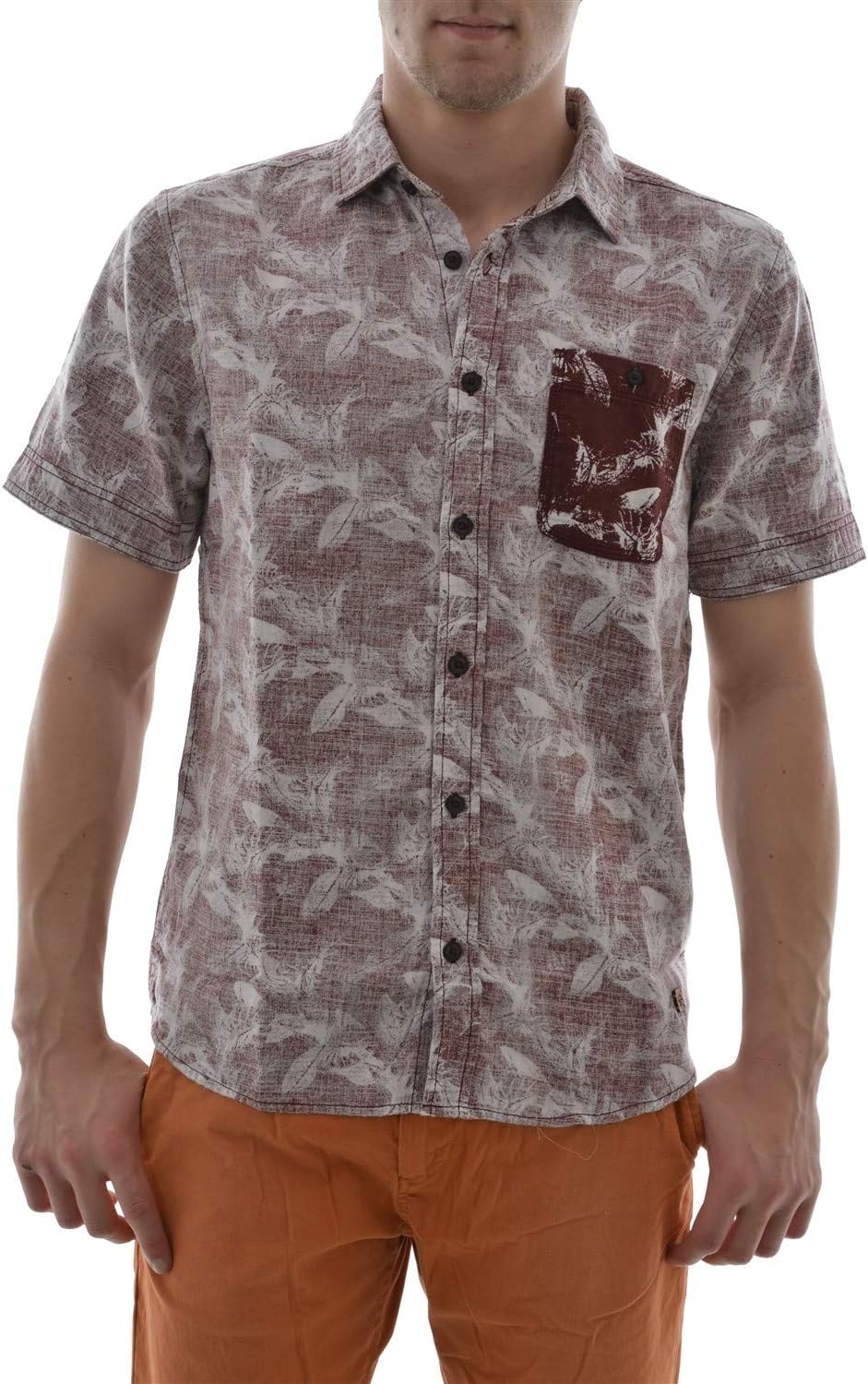 Petrol Industries Men's Short-Sleeved Shirt sis441 Shirt SS red