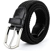 Braided Canvas Woven Elastic Stretch Belts for Men/Women/Junior with Multicolored