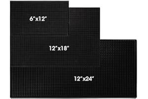 ZQIAN BEAUTY 3Pcs - Quality Rubber Bar Service Spill Mat Nonslip Flexible Barber Mats for Clippers Bar Mat for Home Bar Restaurant Service Mat (3Pcs, 12×6 inch, 18×12 inch, 24×12 inch