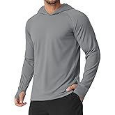 MAGCOMSEN Mens Sun Shirts UPF 50+ Long Sleeve Lightweight Hoodie Quick Dry Performance Workout Hiking Athletic Shirt