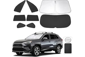 TINGLU Window Shades for Toyota RAV4 2019-2024 2025 Accessories Car Side Full Windows Rear Triangular Windshield Sun Shade Sun UV Rays & Privacy Protection for Camping,Napping,and Relaxing 8PCS