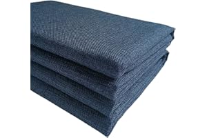 TinaKim Couch Upholstery Fabric Repair, Faux Linen Material, for Sofa Chair Seat (Navy Blue 17, 2 Yards (57x 72 inch))