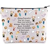 LEVLO Golden Inspired Cosmetic Makeup Bag - TV Show Fans Gift 'You Are Braver Stronger Smarter Than You Think' - Zipper Pouch Bag Merch (Always Golden)