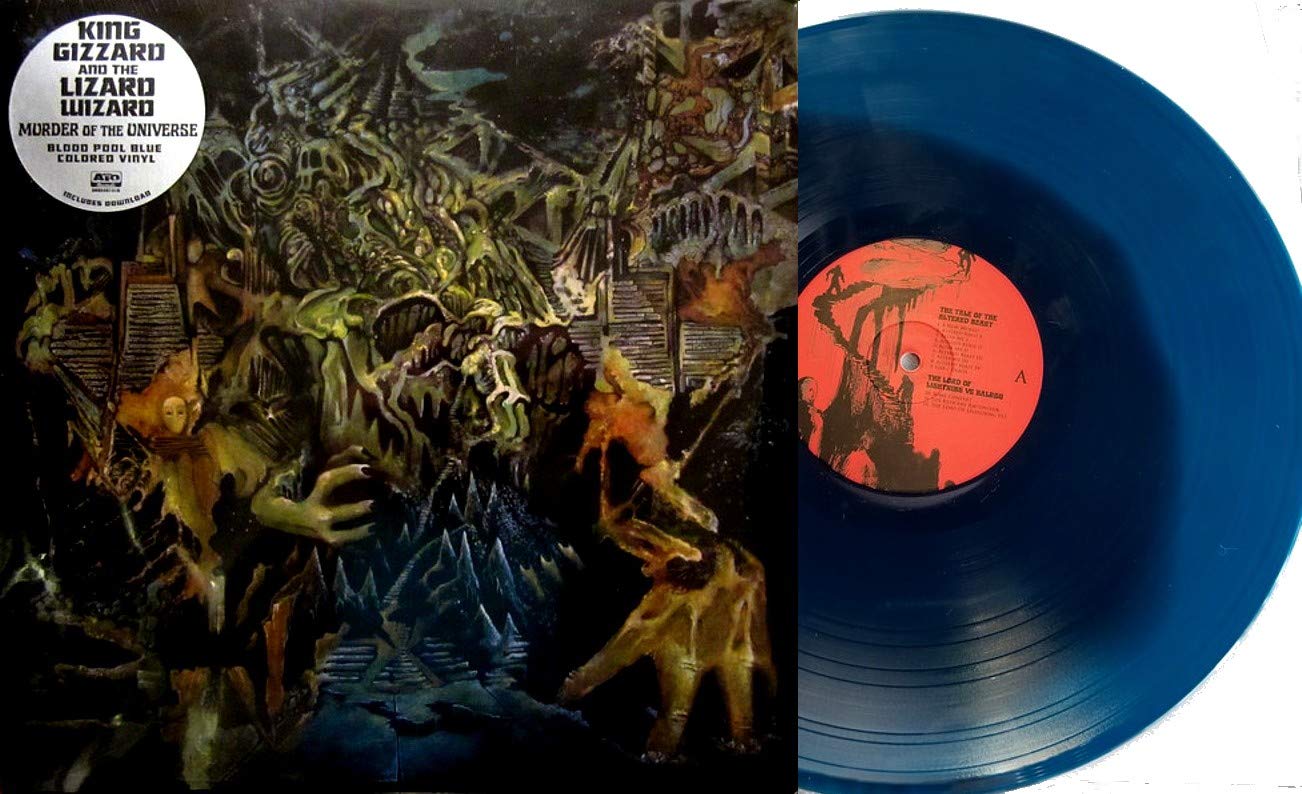 KING GIZZARD AND THE LIZARD WIZARD MURDER OF THE UNIVERSE BLOOD POOL BLUE COLORED VINYL