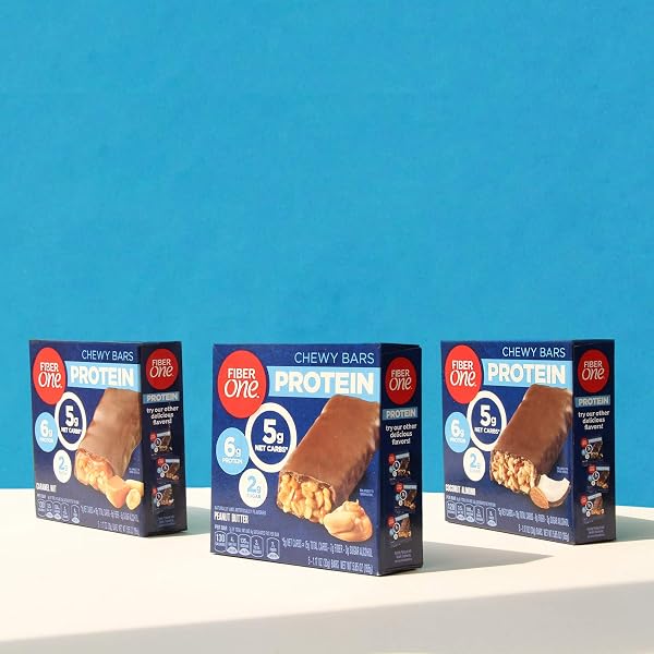 FIBER ONE CHEWY PROTEIN BARS, CARAMEL NUT, VALUE PACK, 10 CT (PACK OF 6)