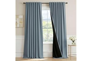 H.VERSAILTEX Blackout Curtains 84 Inch Length 2 Panels Set for Living Room Bedroom, Back Tab Pinch Pleated Thermal Insulated 
