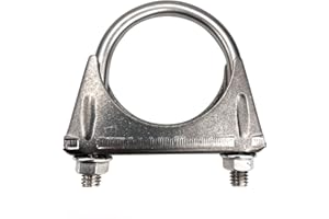 ELIFECENTER Heavy Duty 2.5 Inch Muffer Clamps Exhaust 2 1/2" Stainless Steel U Bolt Clamp on Tip Pipes Connection