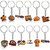 Nosiny 12 Pcs Colombia Souvenir Keychain Charms Colombians Gift Bundle Bulk Keychains for Carnival Colombia Birthday Party Favors Supplies Decoration Gift Adults Fans