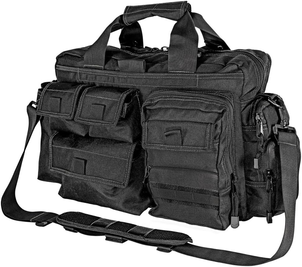 Kilimanjaro 910122 Kiligear Tectus Tactical Elite Concealed Carry Bag Briefcase, Black