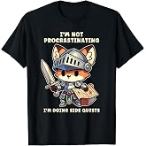 "I'm Not Procrastinating I'm Doing Side Quests" Funny Gamer Hoodie - RPG Video Game Pullover Sweatshirt
