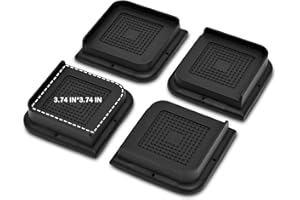 shouwuhho Bed Risers 1 inch, 2 inch, 3 inch, 4 inch, 6 inch, 8 inch Heavy Duty, Oversized Furniture Risers Support up to 6,000 Lbs for Sofa, Bed Frame, Tables, Couches (4 Pack, Black, 1 inch)