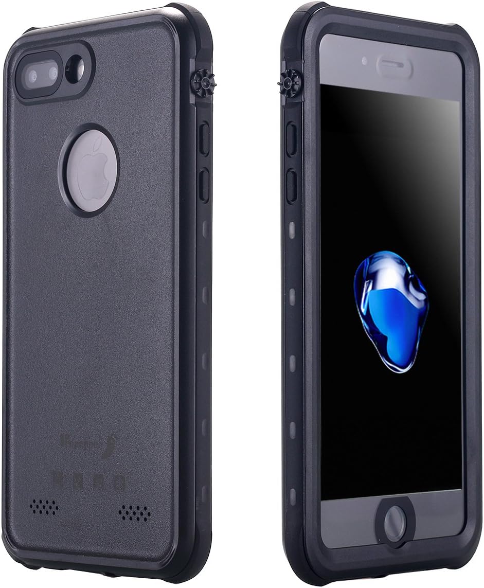 iPhone 7 Plus Waterproof Case, AICase [360 All Round Protective] Ultra Slim Thin Shockproof Dirt-Proof Protective Cover, Snow-Proof Underwater IP68 Waterproof Case for iPhone 7 Plus (Black)