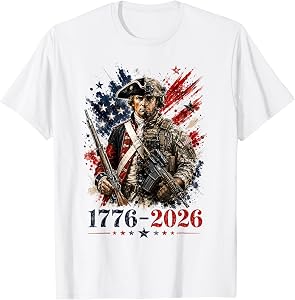 Patriotic 1776 2026 Soldier 250th Anniversary USA 4th July T-Shirt