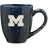 Rico Industries NCAA 16 oz Team Color Laser Engraved Speckled Ceramic Coffee Mug (M Schools)