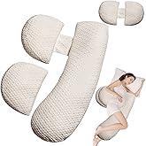 YZCCtixi Pregnancy Pillow - Full Body Maternity Support for Back & HIPS, Soft Sleeping Pillow with Removable Cover, Comfort for Side Sleepers and Pregnancy