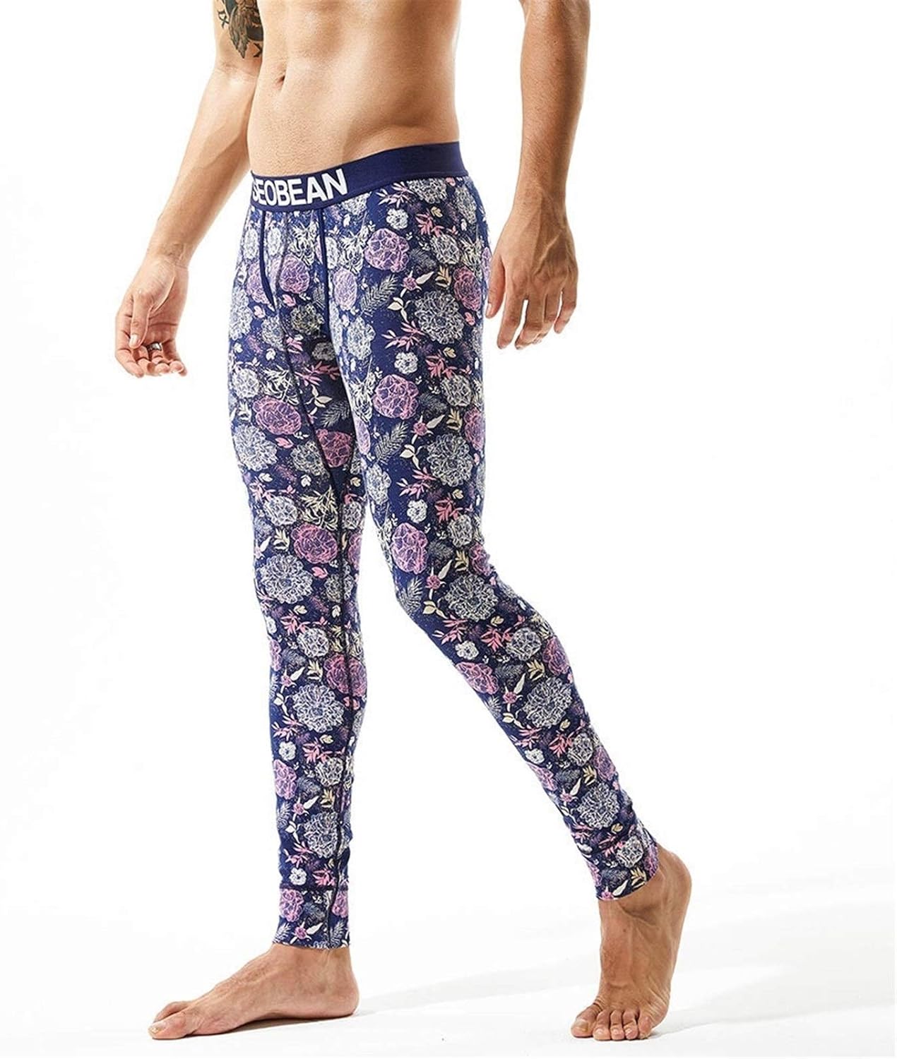 Jinqiuyuan Thermo-Unterhose für Herren, modisch, sexy, lange Unterhose
