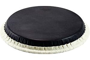 Remo Conga Drumhead, Tucked, 11.75", SKYNDEEP®, "Black Calfskin" Graphic