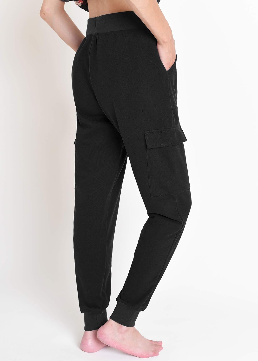 Weintee Womens Cotton Cargo Joggers 