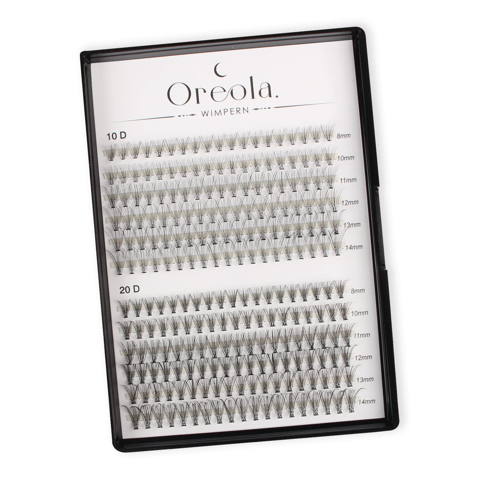 Oreola Cluster Lashes Extensions 10D 20D Individual Eyelashes 0.1D Curl Natural Lashes for DIY Eyelash Extensions At Home, Reusable Individual Lashes for Beginners — image 1