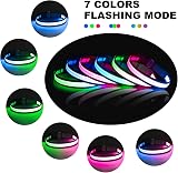 YFbrite 7 Flashing Modes USB Rechargeable Multi-Color Dog Collar Light Gray view 8