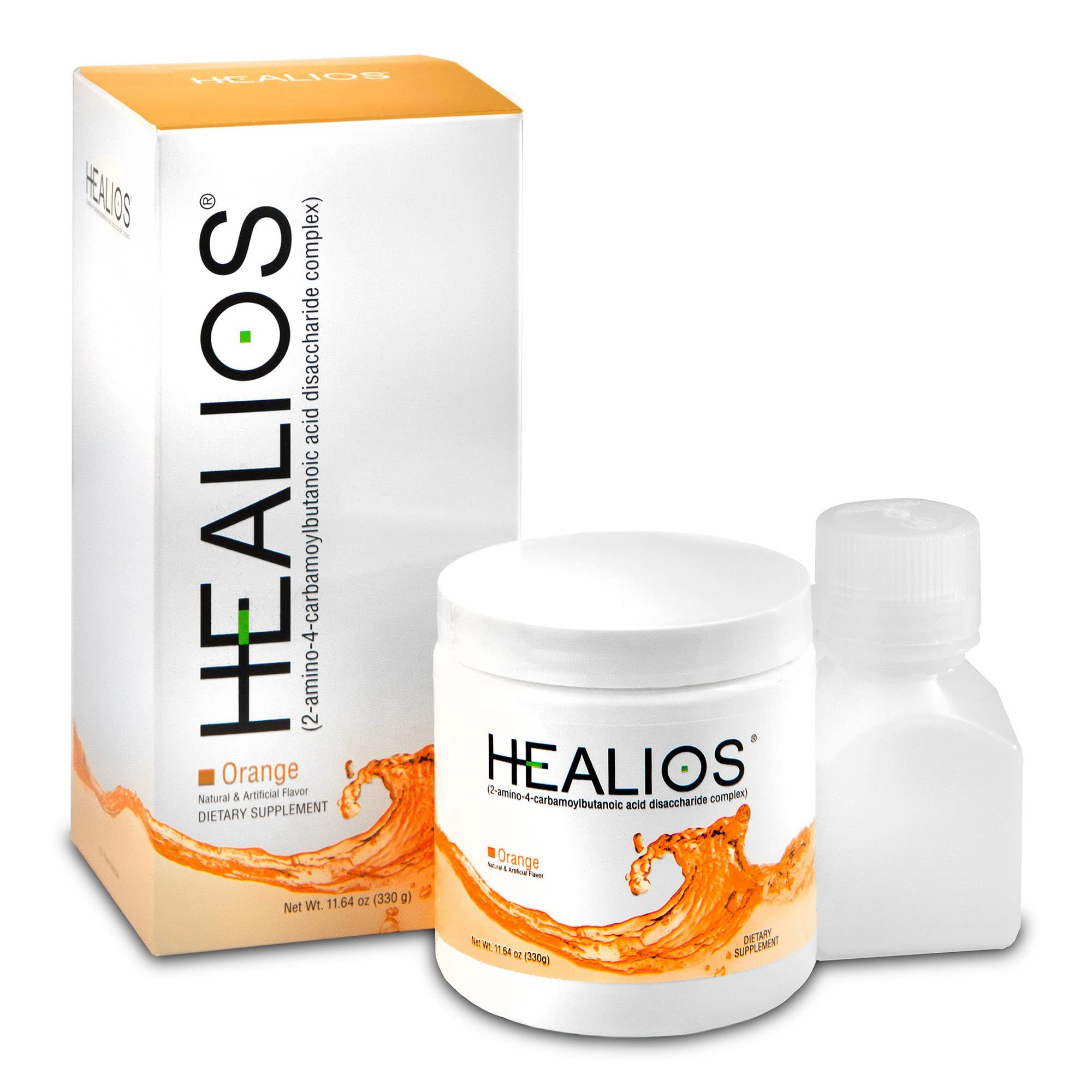 Healios Orange Flavor Oral Health and Dietary Supplement, Powder Form, Naturally Sourced L-Glutamine Trehalose L-Arginine, 11.64 Ounces