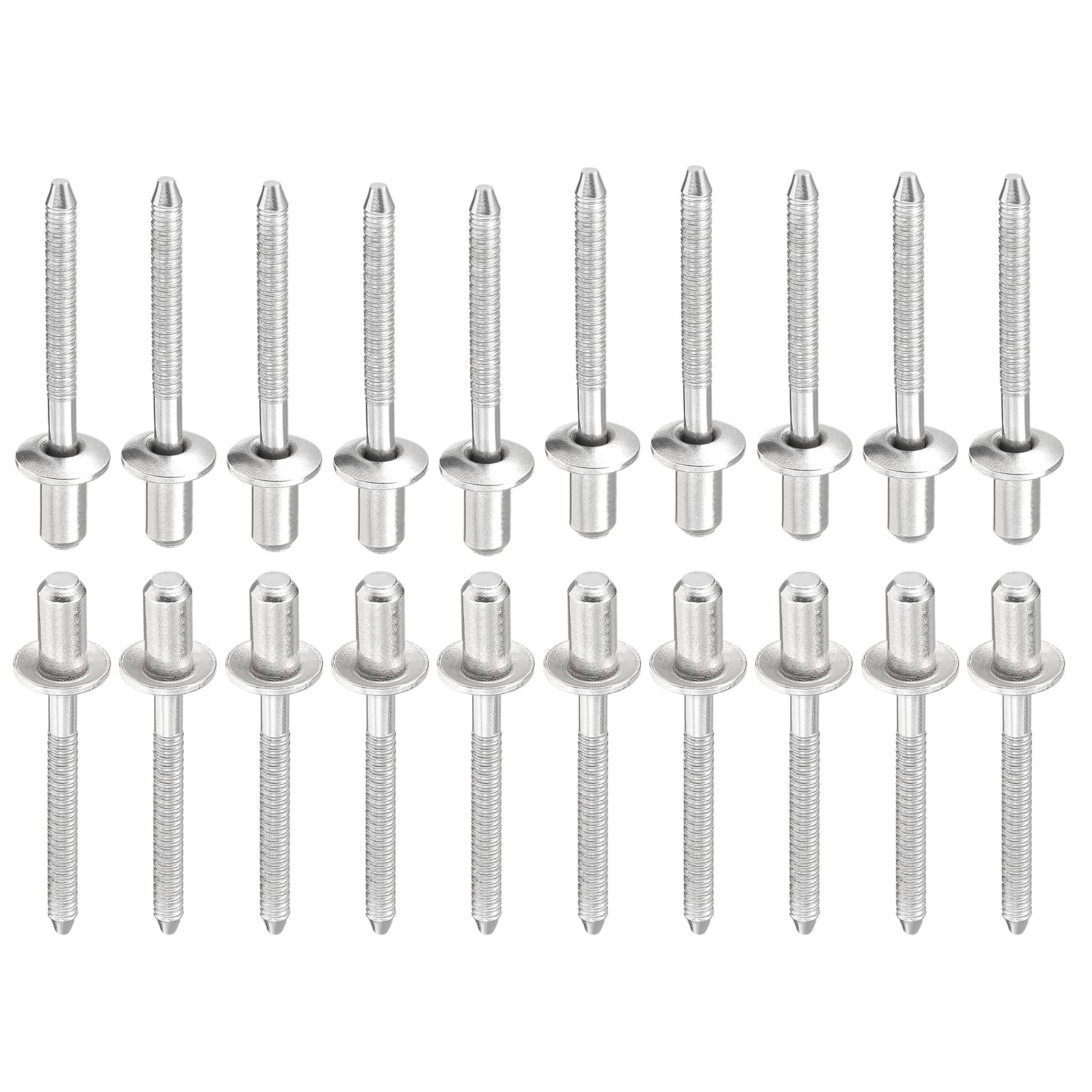 DTGN 4.8mm x 9mm (DXL) Blind Rivets - 50Pack - Good for Machinery Joining - 304 Stainless Steel Dome Closed End Rivet
