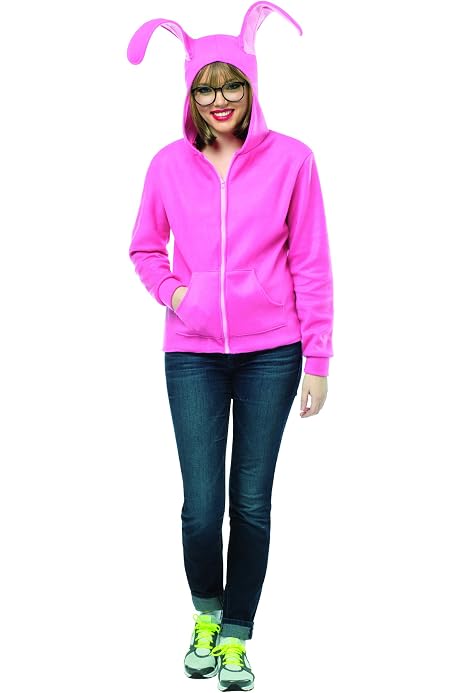 Amazon.com: Rasta Imposta Men's Juniors Hoodie Christmas Story Bunny,  Pink/Black, One Size : Clothing, Shoes u0026 Jewelry