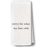 BCUANGD Funny Humorous Kitchen Towels Decor - Funny Dish Towel with Saying Hand Tea Towels, Hostess Housewarming Gifts for Christmas Dish Towel Dishcloths Decorations for Kitchen Home, 16"x24"