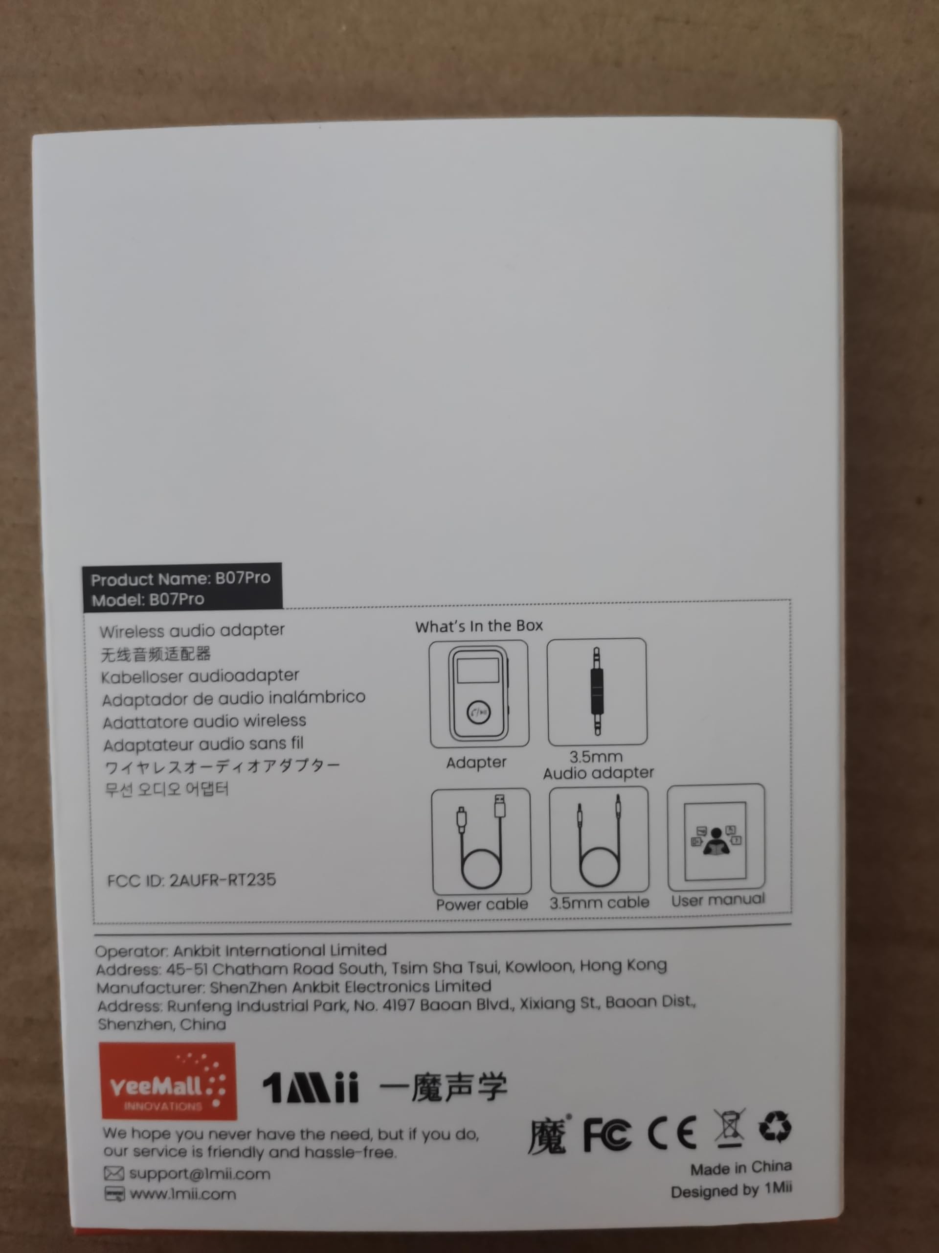 1Mii Aux Bluetooth Adapter for Car, Bluetooth 5.3 Receiver with OLED Display, 3.5mm Jack Kit with Volume Control Supports aptX-HD & Hands-Free Calls, 15H Battery Life,Noise Cancelling.